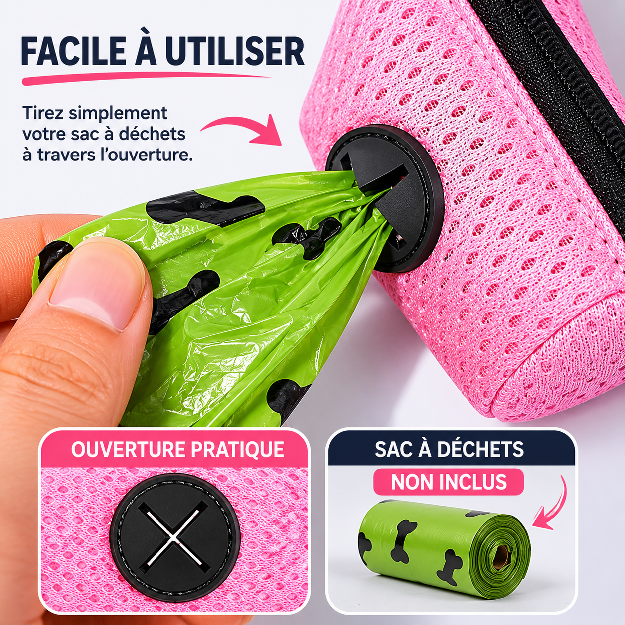 Étui à sacs à déjections pour promenade