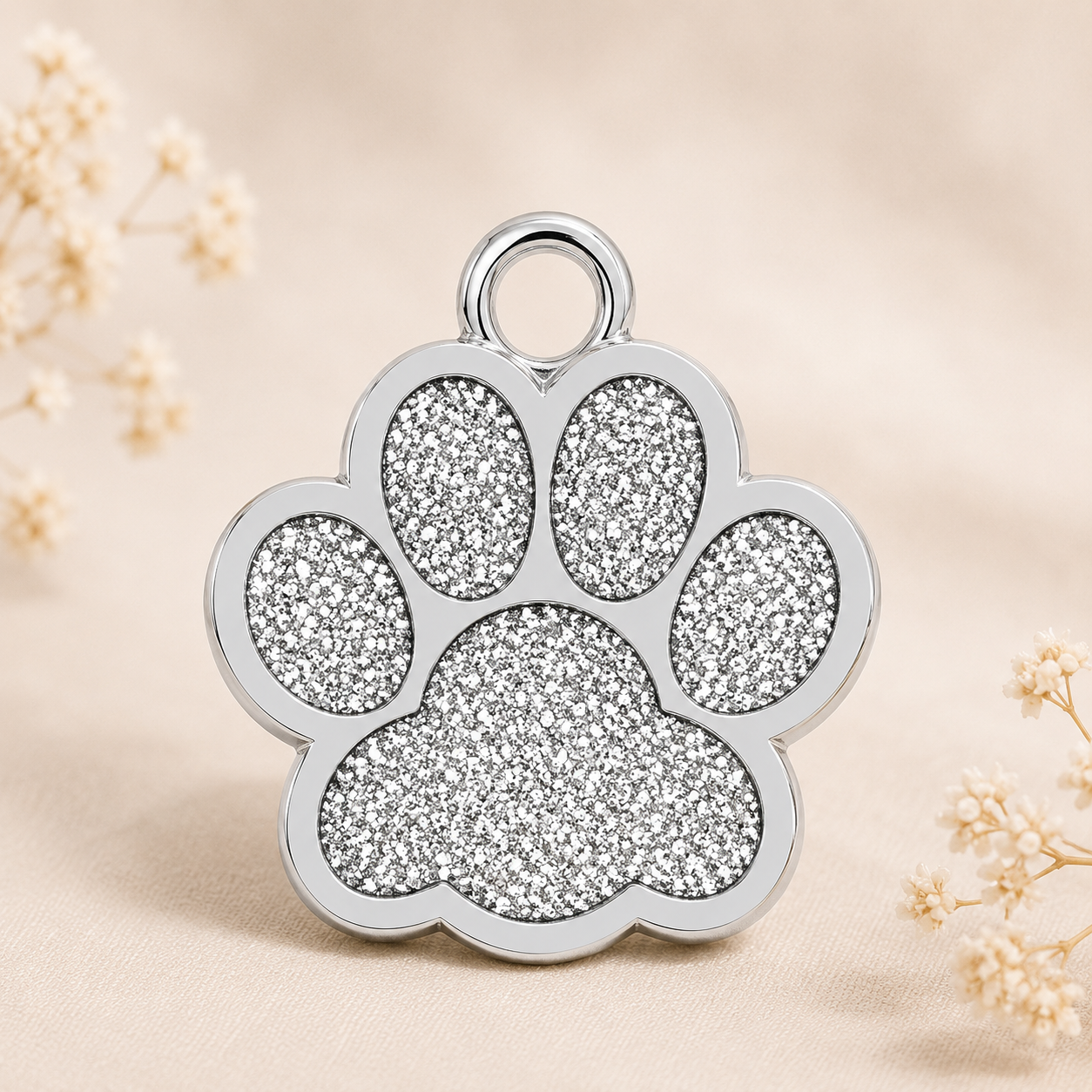 Médaillon patte personnalisable pour chiens
