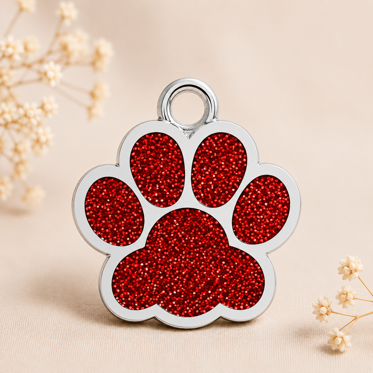 Médaillon patte personnalisable pour chiens