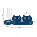 3-in-1 water dispenser and food bowl for cats and small dogs