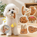 Squeaky plush dog toy, chew-resistant
