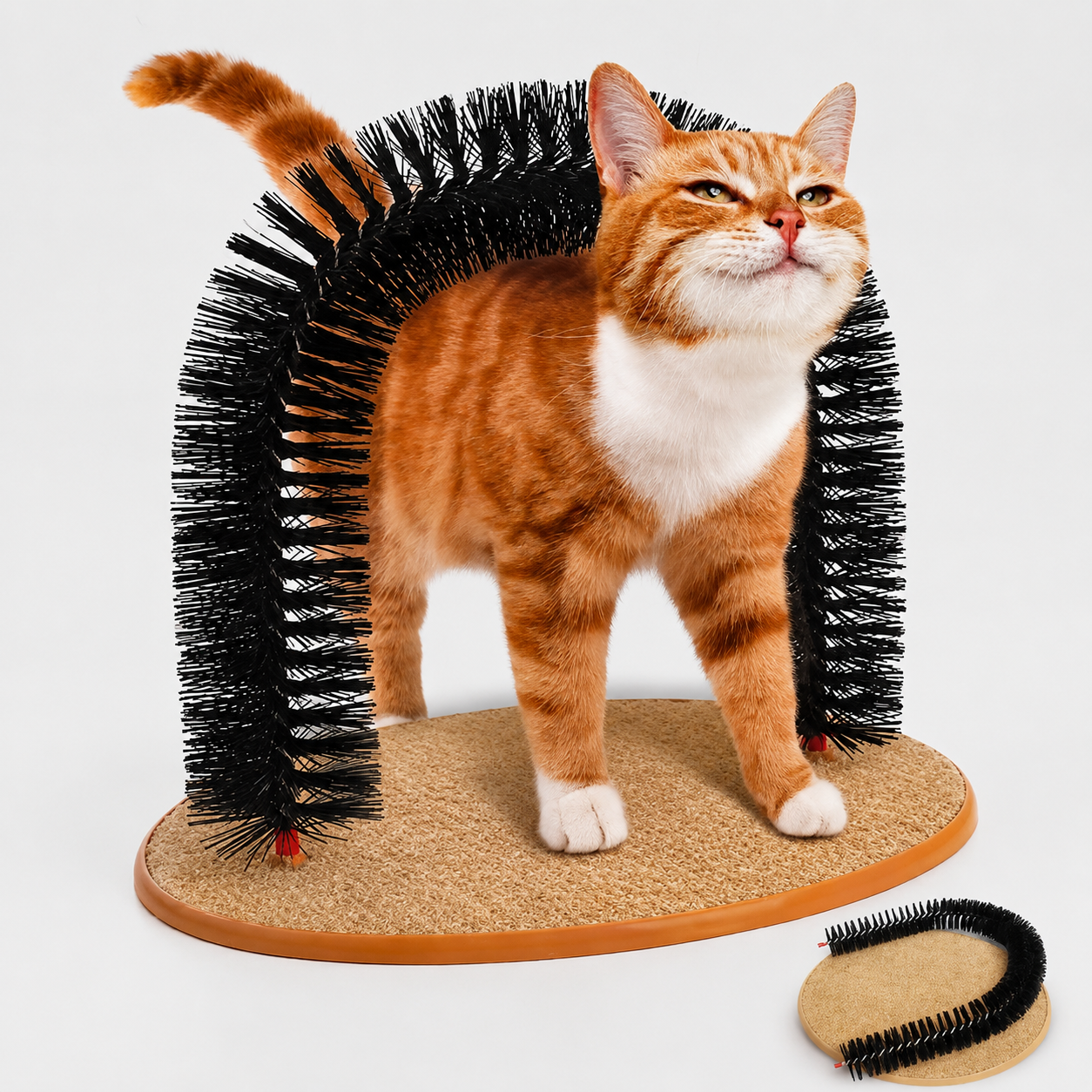 Arche de toilettage auto-brossante pour chat