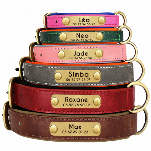 Collier personnalisable avec plaque en métal