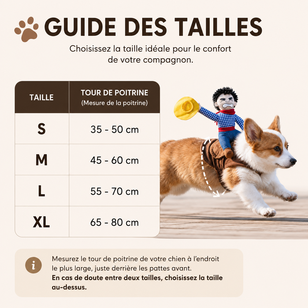 Costume cowboy rodéo amusant pour chien et chat