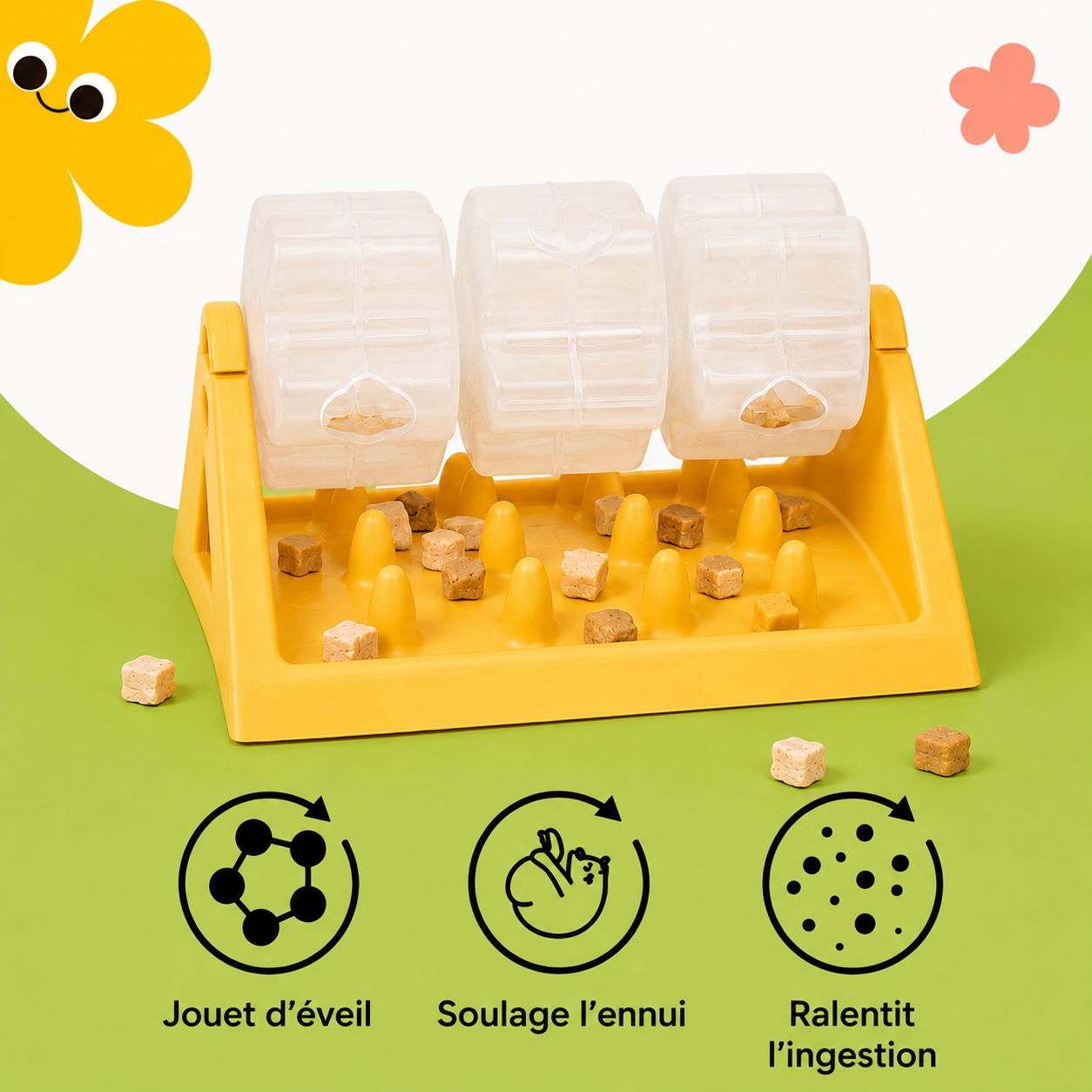 Distributeur de friandises à alimentation lente