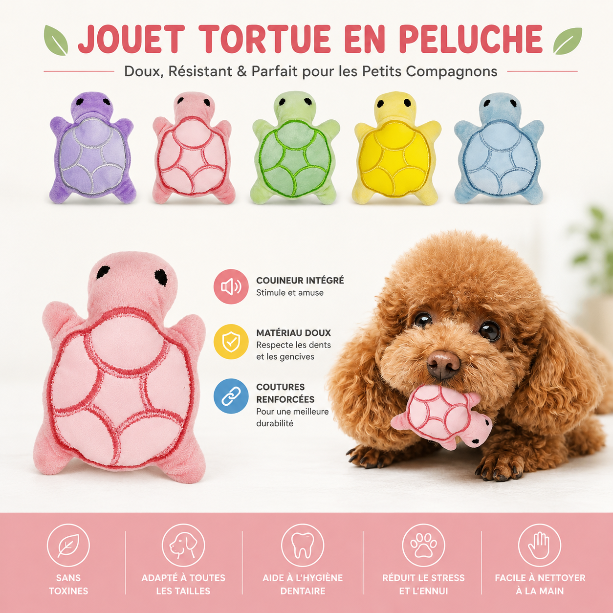 Peluche tortue sonore