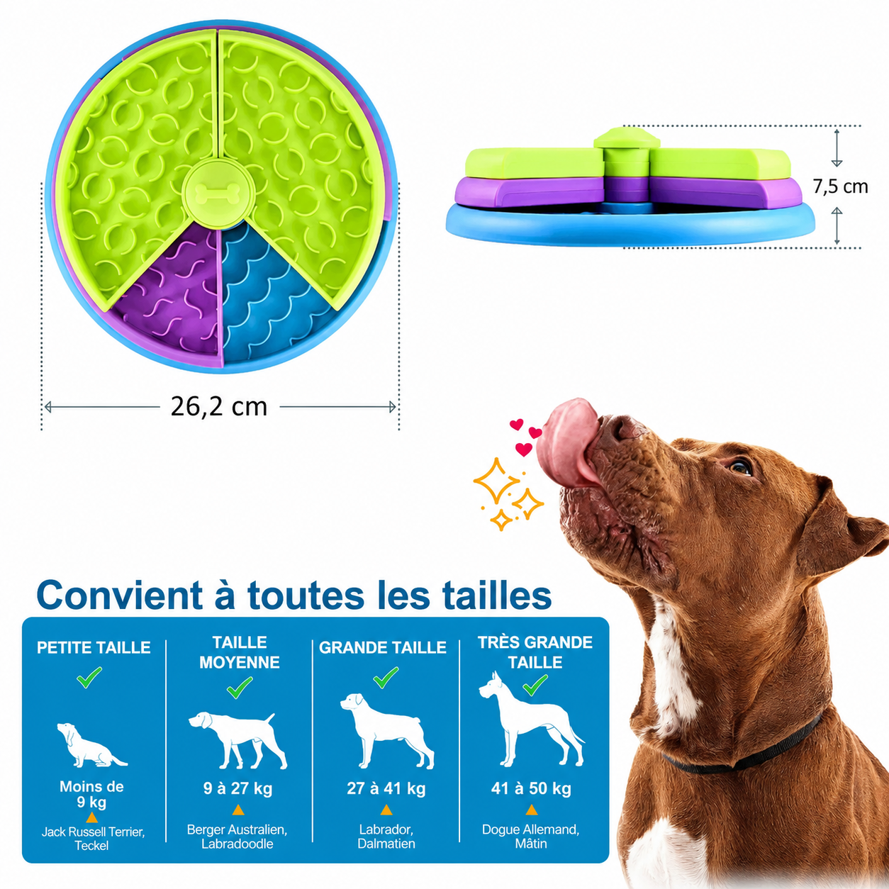 Gamelle à alimentation lente rotative