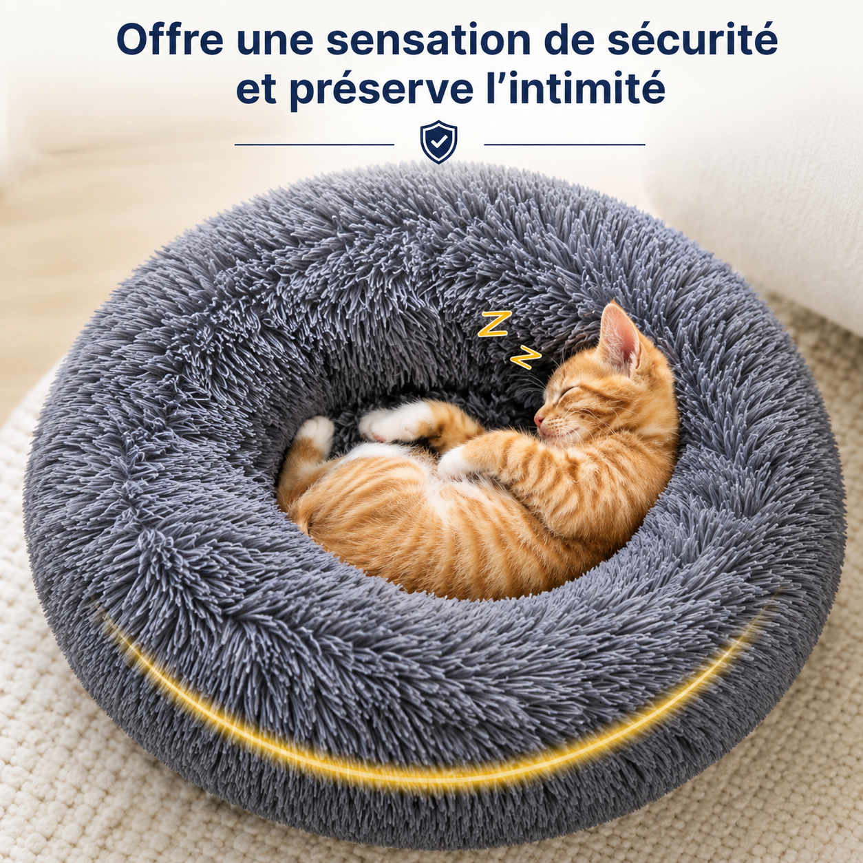 Panier apaisant ultra doux pour chien et chat