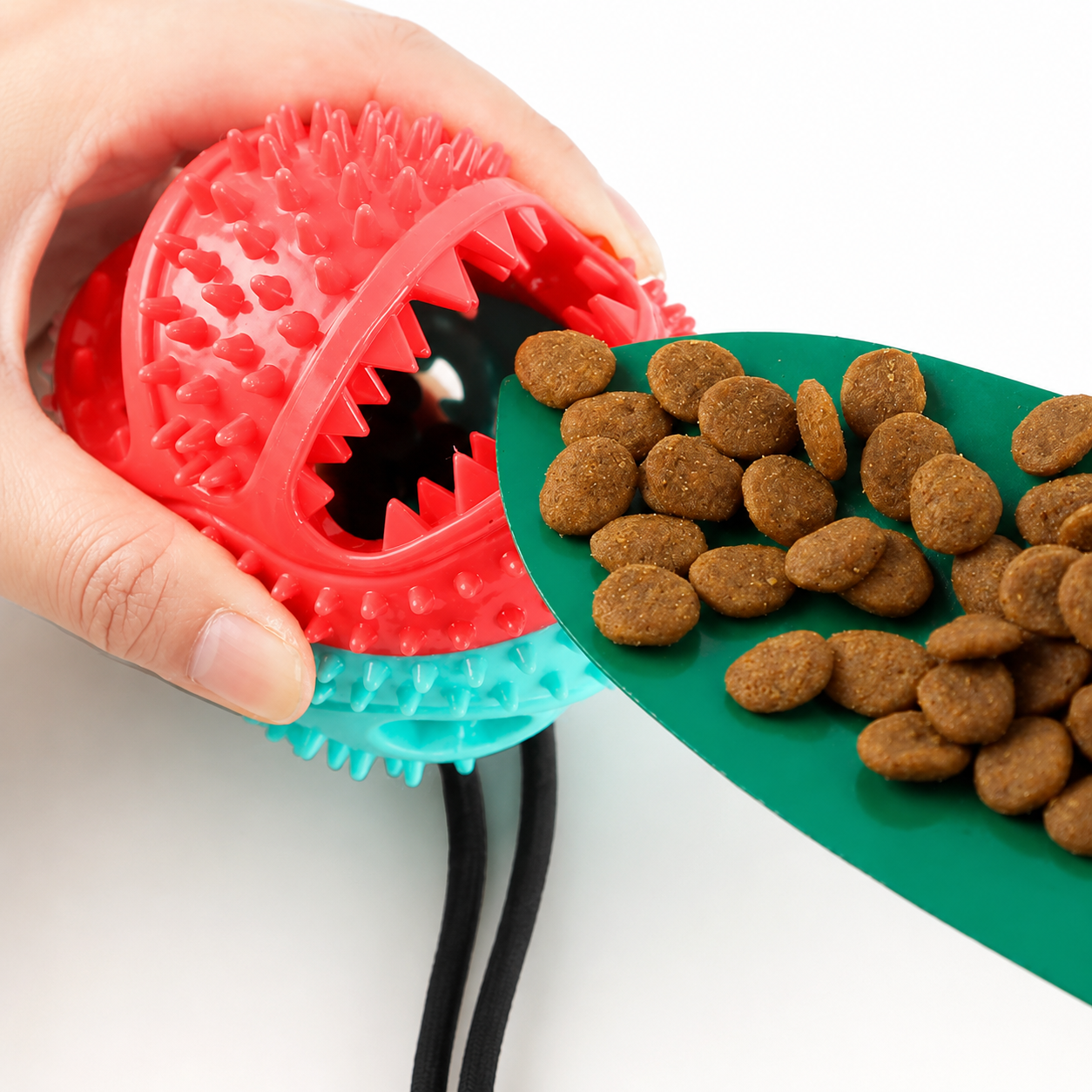 Ventouse avec corde et friandises