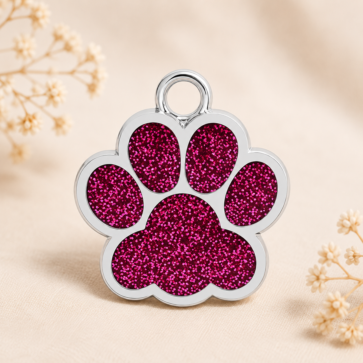 Médaillon patte personnalisable pour chiens