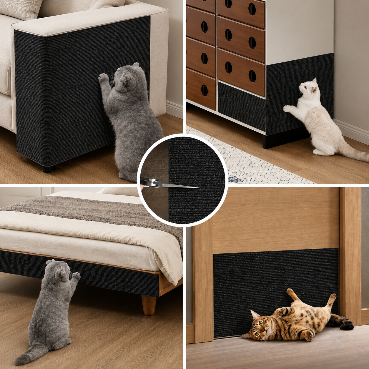 Tapis griffoir et protection autocollant pour chat
