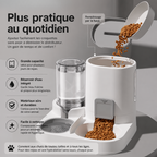 Automatic pet food and water dispenser