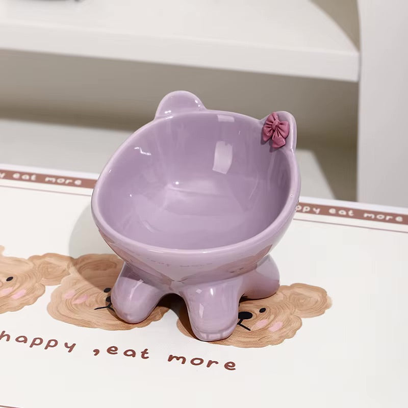 Gamelle céramique inclinée anti-vomissement