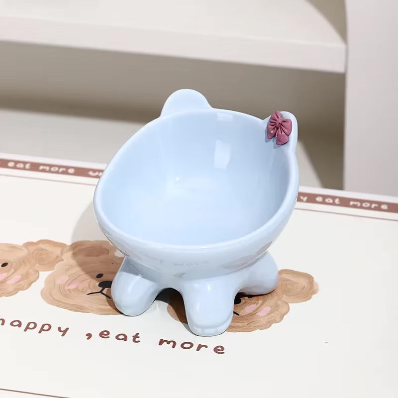 Gamelle céramique inclinée anti-vomissement