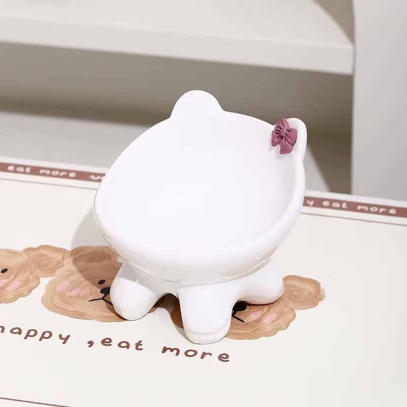 Gamelle céramique inclinée anti-vomissement