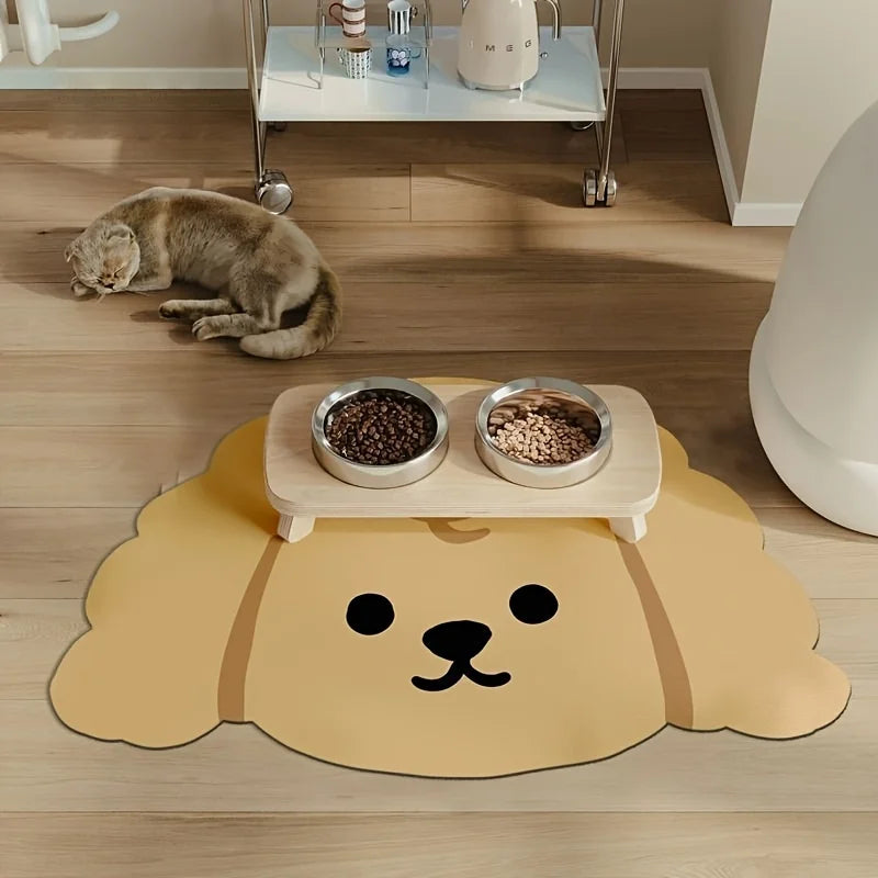 Tapis cartoon absorbant antidérapant pour gamelles