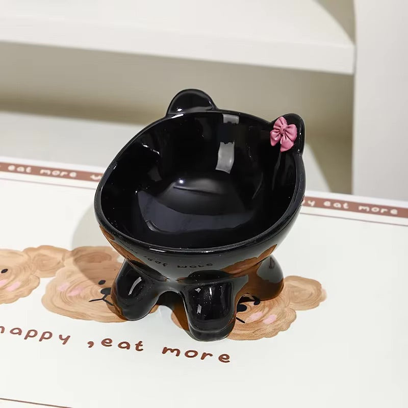 Gamelle céramique inclinée anti-vomissement