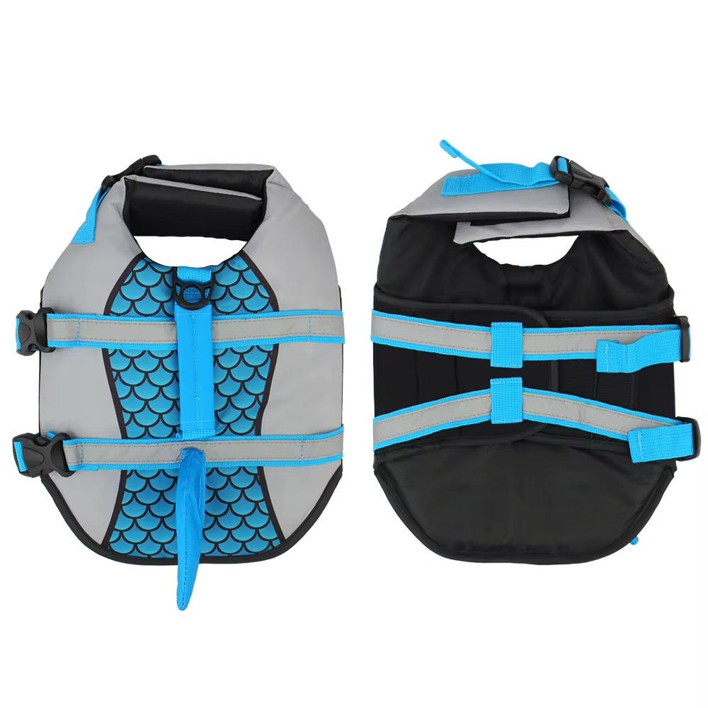 Gilet de sauvetage requin pour chien