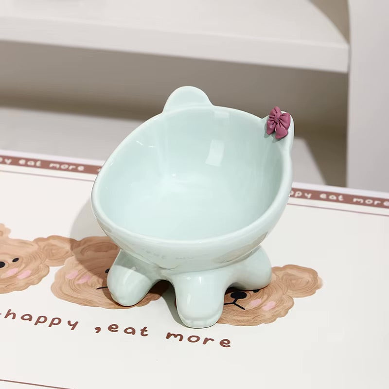 Gamelle céramique inclinée anti-vomissement