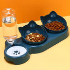 3-in-1 water dispenser and food bowl for cats and small dogs