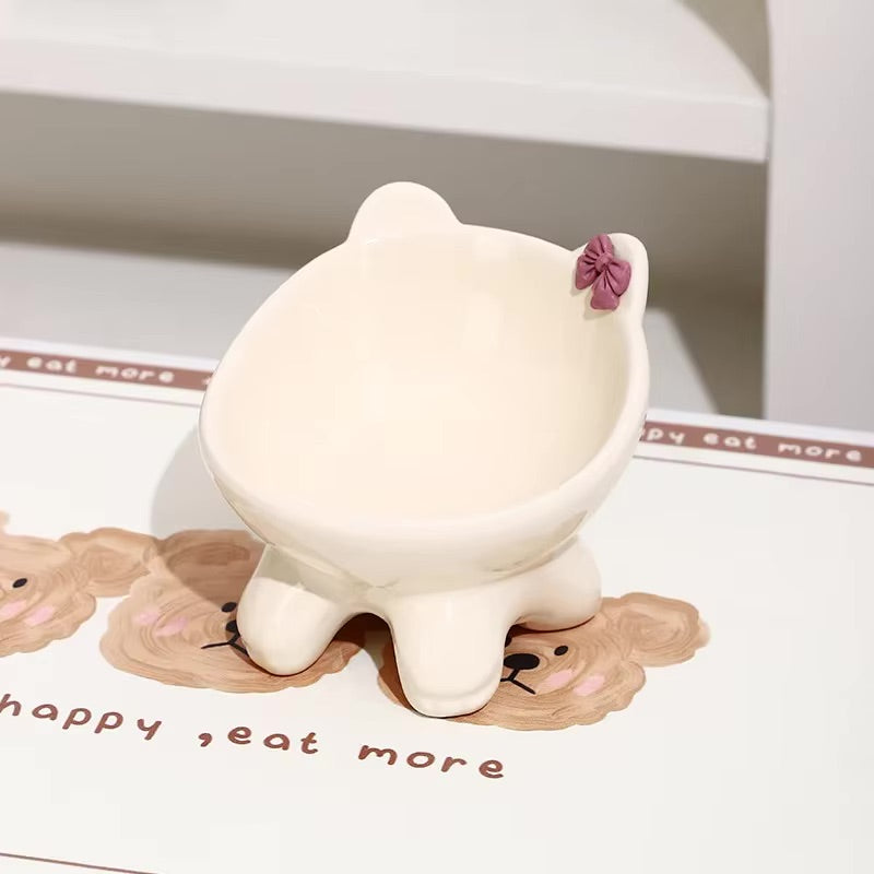 Gamelle céramique inclinée anti-vomissement