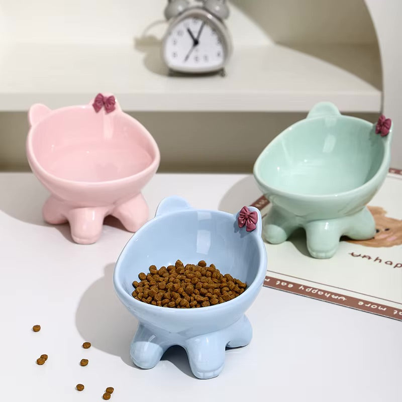 Gamelle céramique inclinée anti-vomissement