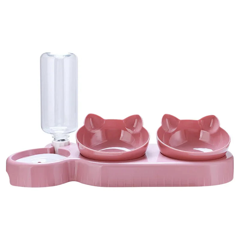 Station de repas 3-en-1 pour chat