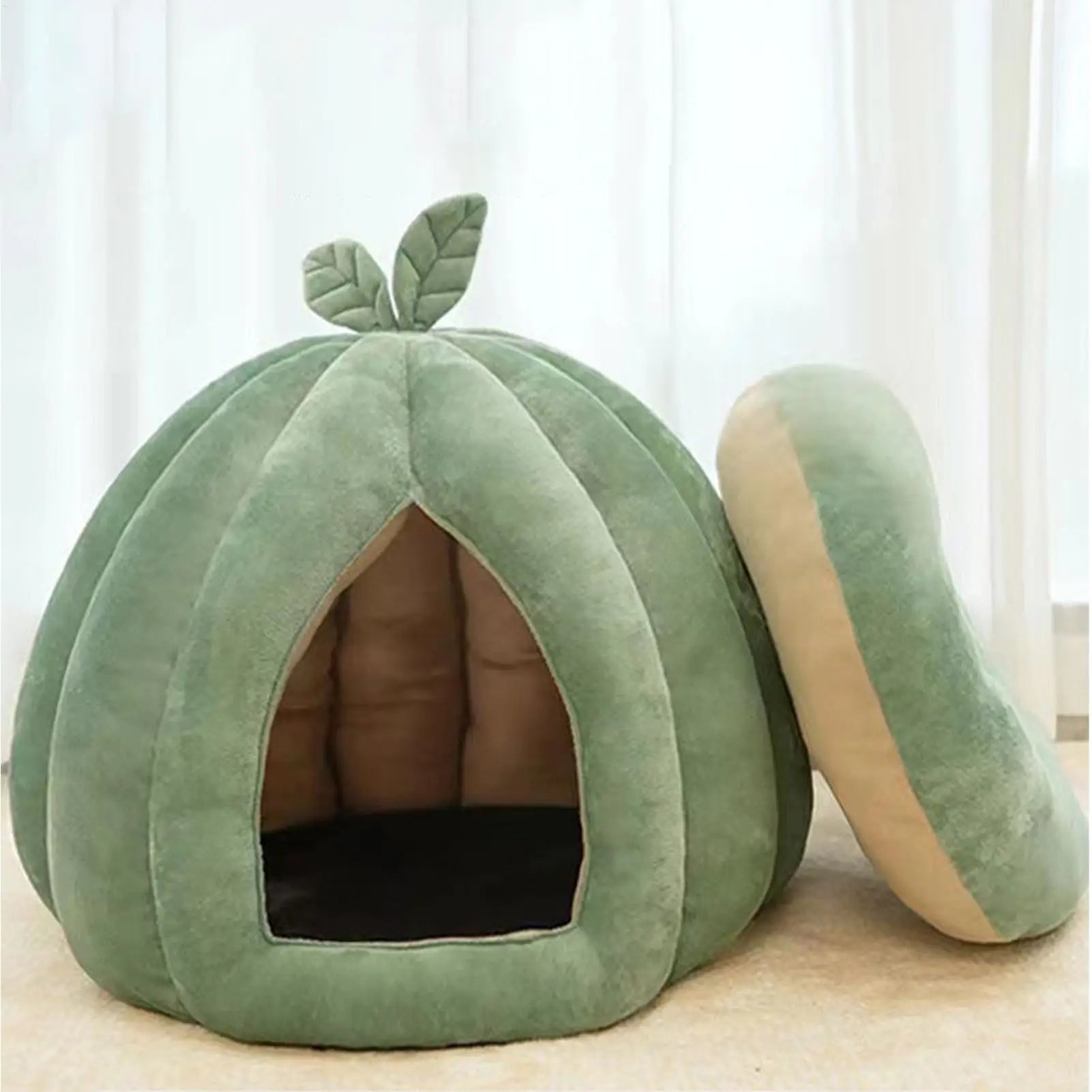 Lit citrouille pour chats d’intérieur
