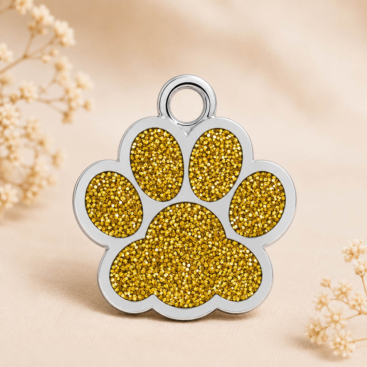 Médaillon patte personnalisable pour chiens