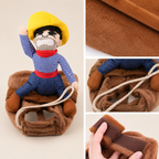 Costume cowboy rodéo amusant pour chien et chat