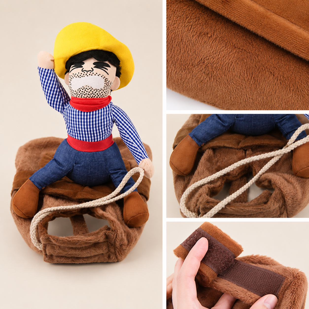 Costume cowboy rodéo amusant pour chien et chat