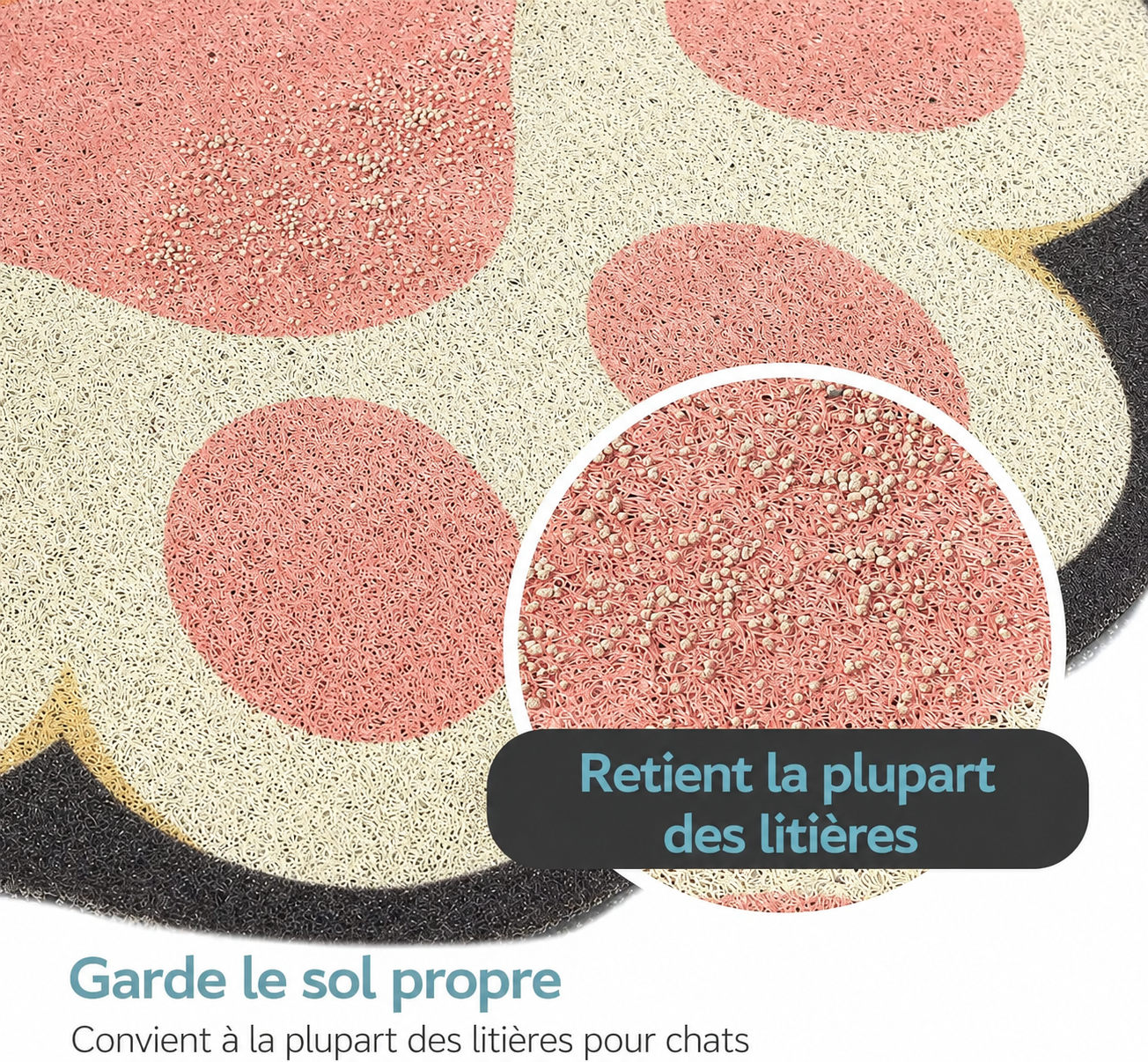 Tapis de litière en forme de patte