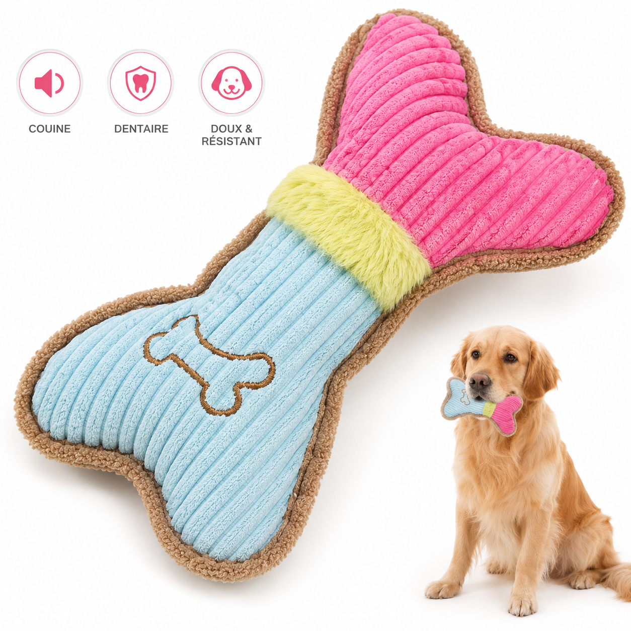 Peluche os sonore anti-mastication