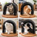 Arche de toilettage auto-brossante pour chat