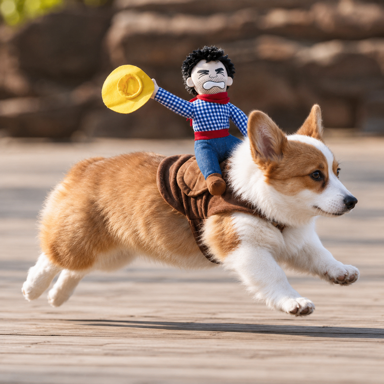 Costume cowboy rodéo amusant pour chien et chat