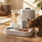 Automatic pet food and water dispenser